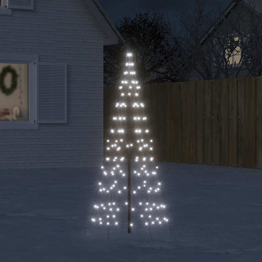 LED Christmas Tree on Flagpole 200 LEDs Cold White 180 cm