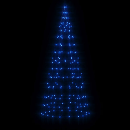 LED Christmas Tree on Flagpole 200 LEDs Blue 180 cm