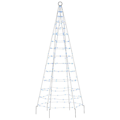 LED Christmas Tree on Flagpole 200 LEDs Blue 180 cm