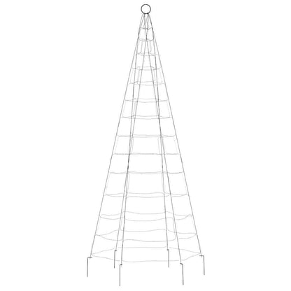LED Christmas Tree on Flagpole 200 LEDs Blue 180 cm