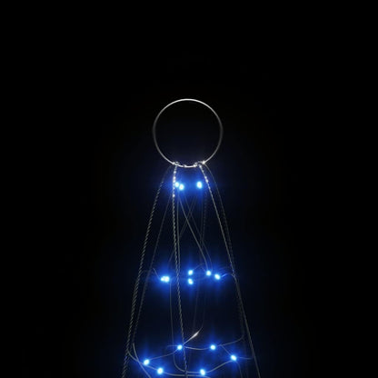 LED Christmas Tree on Flagpole 200 LEDs Blue 180 cm