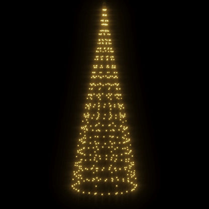 LED Christmas Tree on Flagpole 550 LEDs Warm White 300 cm