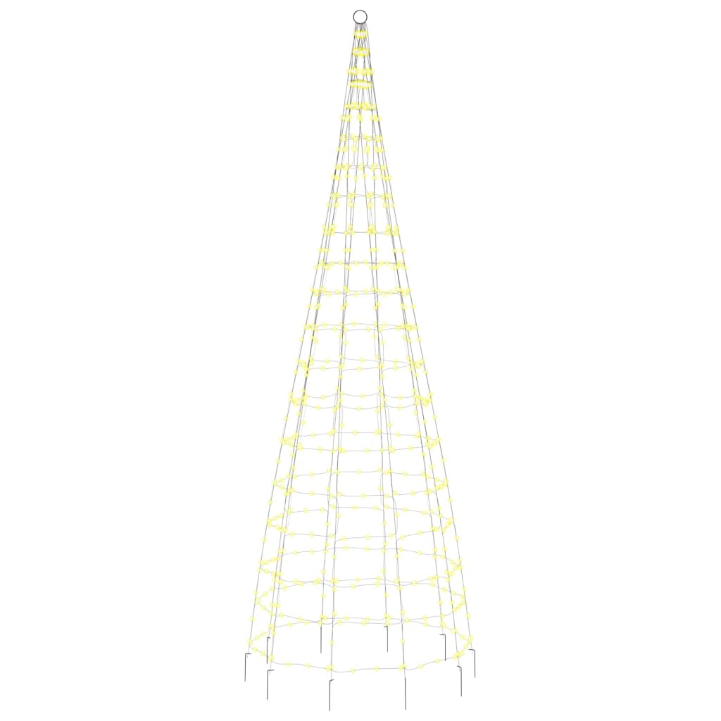 LED Christmas Tree on Flagpole 550 LEDs Warm White 300 cm