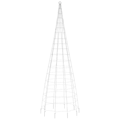 LED Christmas Tree on Flagpole 550 LEDs Warm White 300 cm