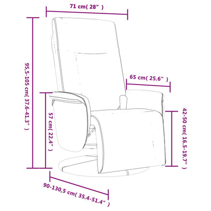 Massage Recliner Chair with Footrest Cream Faux Leather