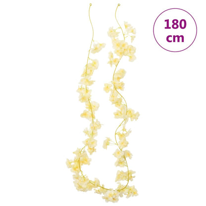 Christmas Flower Garlands 6 pcs Champagne 180 cm