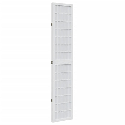 Room Divider 3 Panels White Solid Wood Paulownia