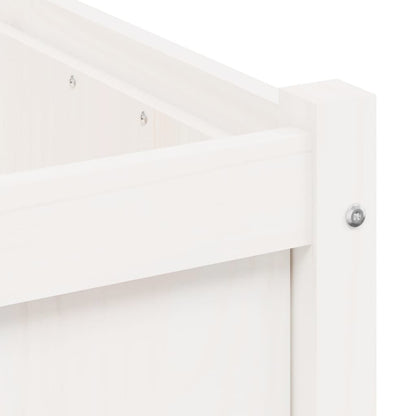Garden Planter White 70x70x70 cm Solid Wood Pine