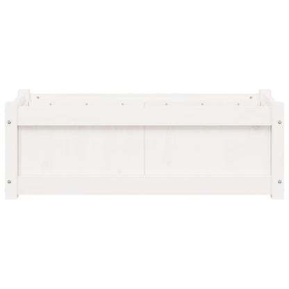 Garden Planter White 90x31x31 cm Solid Wood Pine