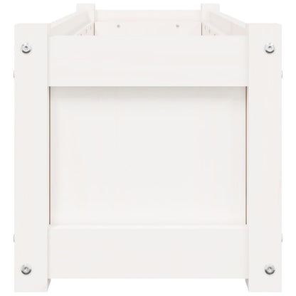 Garden Planter White 90x31x31 cm Solid Wood Pine