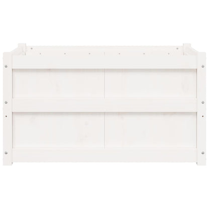 Garden Planters 2 pcs White Solid Wood Pine