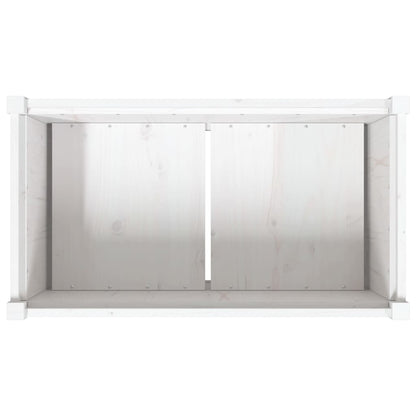 Garden Planter White 90x50x70 cm Solid Wood Pine