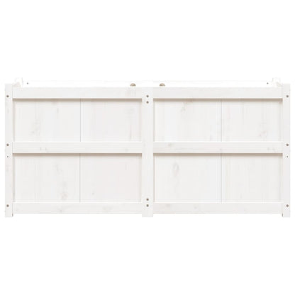 Garden Planter White 150x50x70 cm Solid Wood Pine