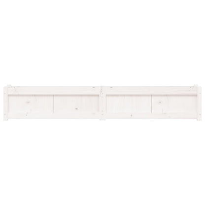 Garden Planters 2 pcs White Solid Wood Pine