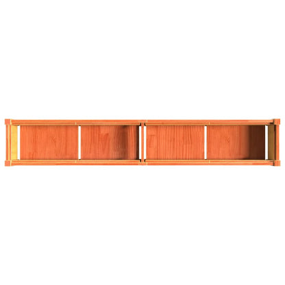 Garden Planters 2 pcs Wax Brown Solid Wood Pine
