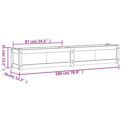 Garden Planter 180x31x31 cm Impregnated Wood Pine