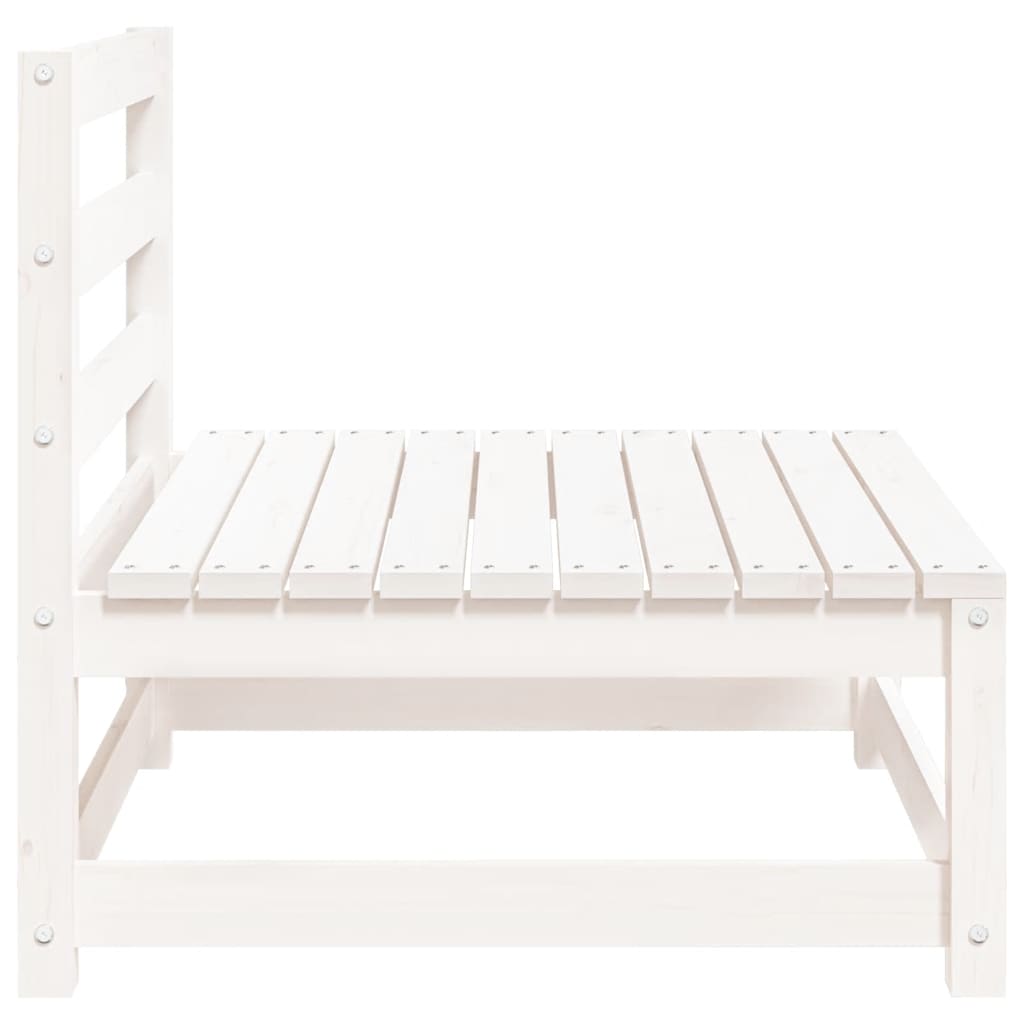Garden Sofas Armless 2 pcs White 70x70x67 cm Solid Wood Pine