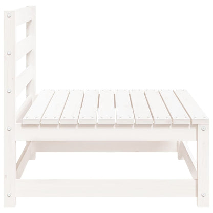 Garden Sofas Armless 2 pcs White 70x70x67 cm Solid Wood Pine