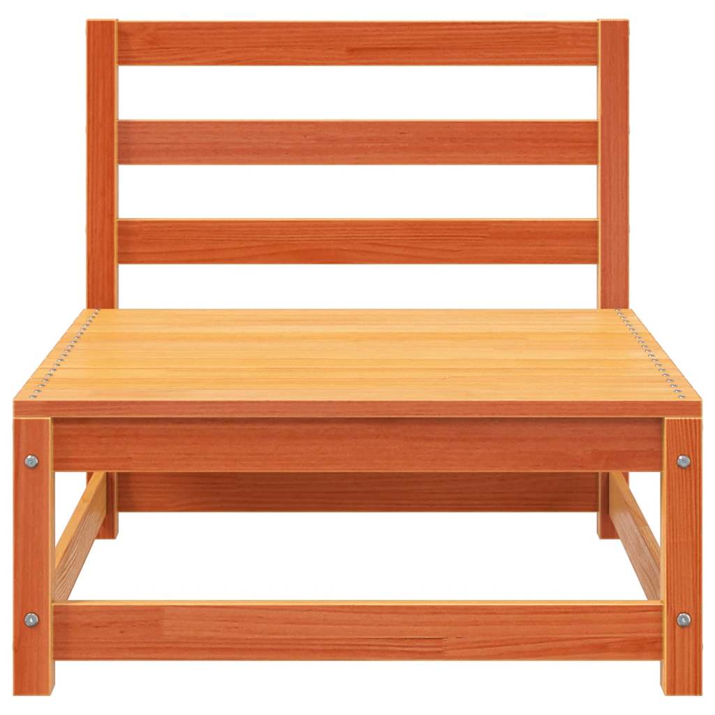 Garden Sofas Armless 3 pcs Wax Brown 70x70x67 cm Solid Wood Pine