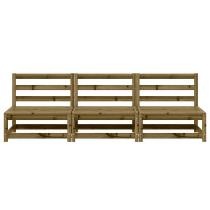 Garden Sofas Armless 3 pcs 70x70x67 cm Impregnated Wood Pine