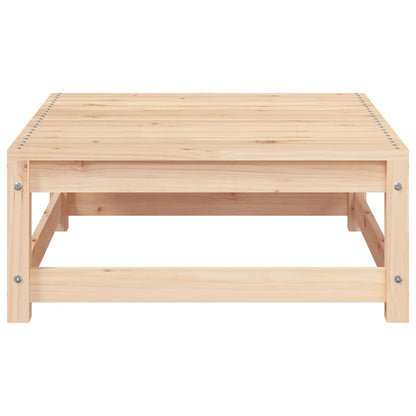 Garden Sofa Armless with Footstool Solid Wood Pine