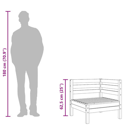 Garden Sofas Corner 2 pcs Impregnated Wood Pine