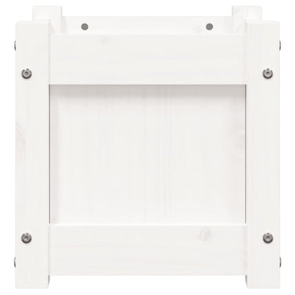 Garden Planter White 31x31x31 cm Solid Wood Pine