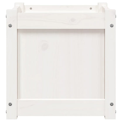 Garden Planter White 40x40x40 cm Solid Wood Pine