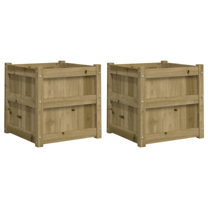 Garden Planters 2 pcs Impregnated Wood Pine