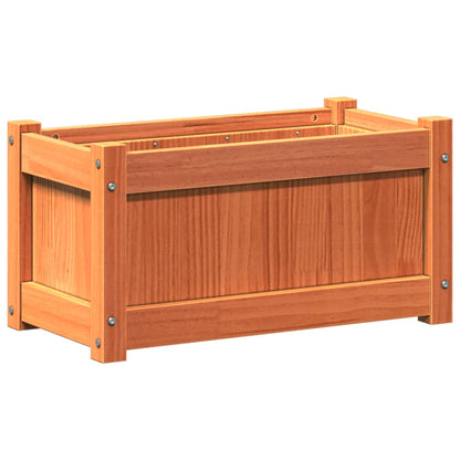 Garden Planter Wax Brown 60x31x31 cm Solid Wood Pine