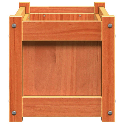 Garden Planters 2 pcs Wax Brown Solid Wood Pine