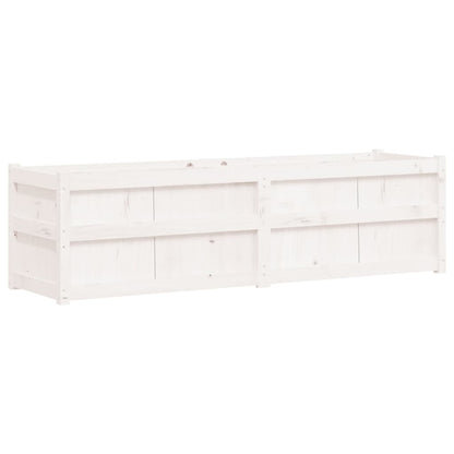 Garden Planter White 180x50x50 cm Solid Wood Pine