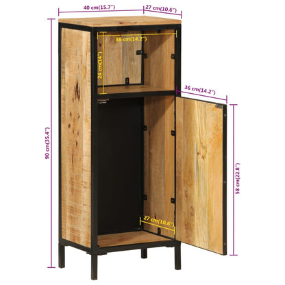 Bathroom Cabinet 40x27x90 cm Solid Wood Mango and Iron