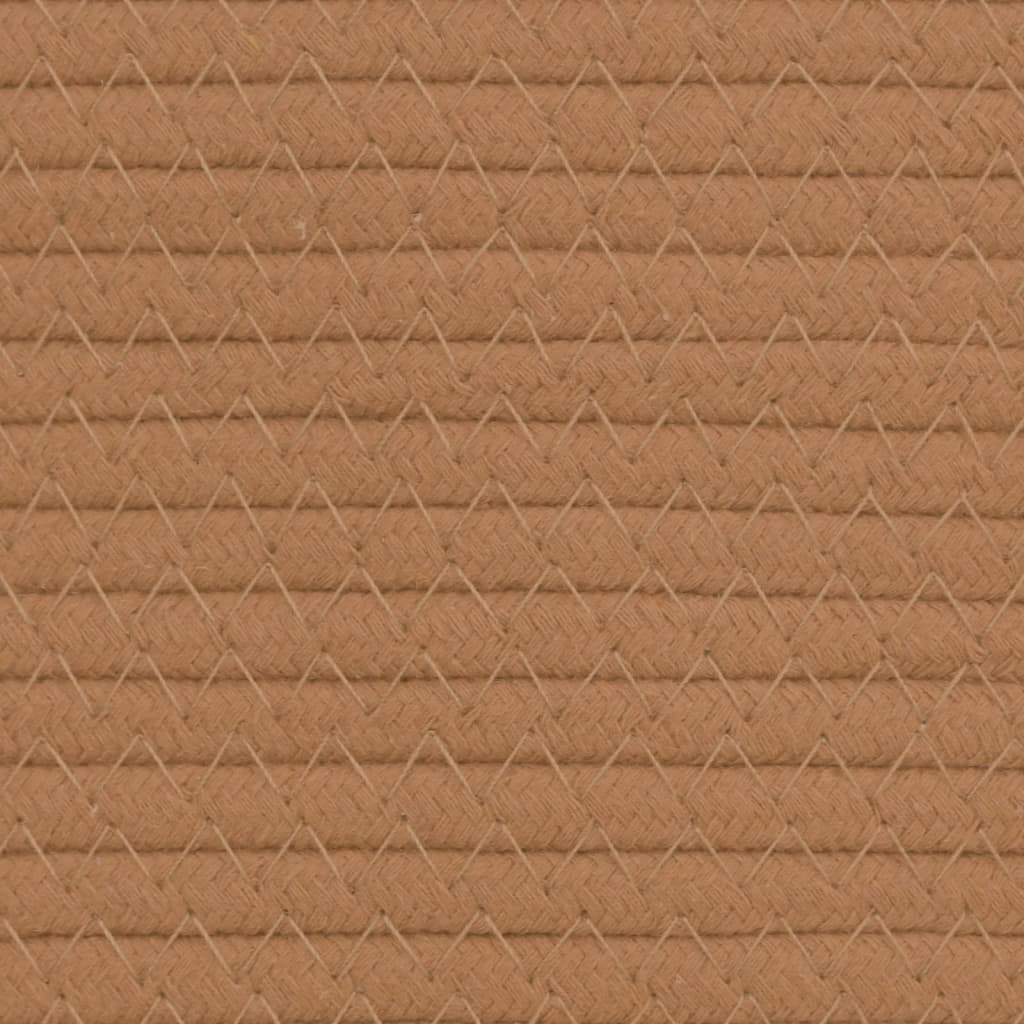 Storage Baskets 2 pcs Brown and White Ø24x18 cm Cotton