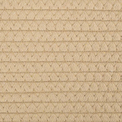 Storage Baskets 2 pcs Beige and White Ø28x28 cm Cotton