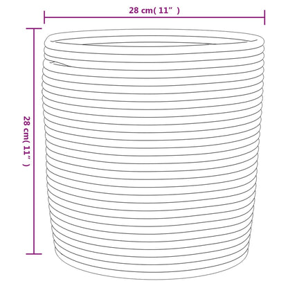 Storage Baskets 2 pcs Beige and White Ø28x28 cm Cotton