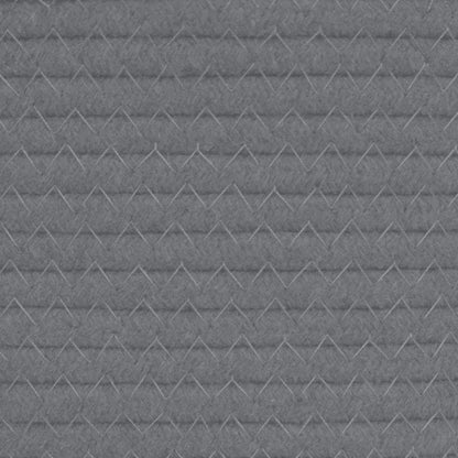 Storage Basket Grey and White Ø40x35 cm Cotton