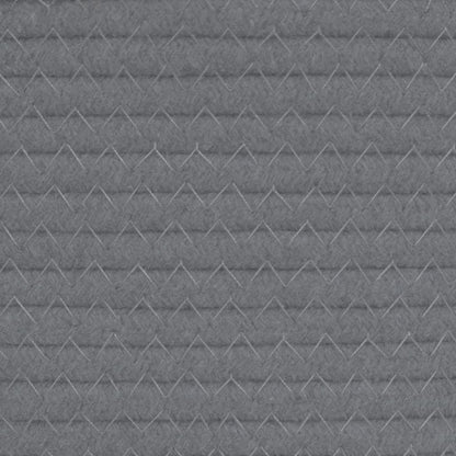 Laundry Basket Grey and White Ø60x36 cm Cotton