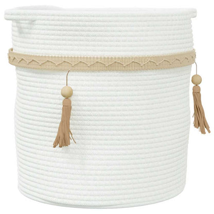 Storage Basket White Ø38x36 cm Cotton