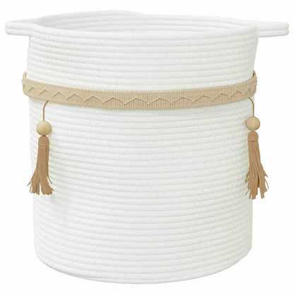 Storage Basket White Ø38x36 cm Cotton