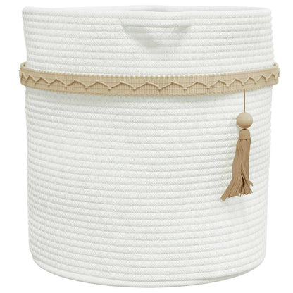 Storage Basket White Ø38x36 cm Cotton