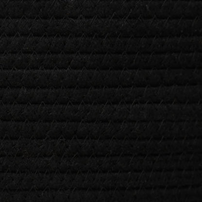 Storage Baskets 2 pcs White and Black Cotton