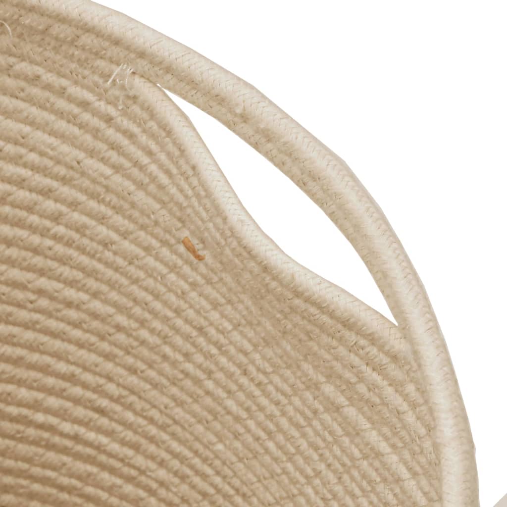 Storage Basket with Lid Black and Beige Ø37x50 cm Cotton