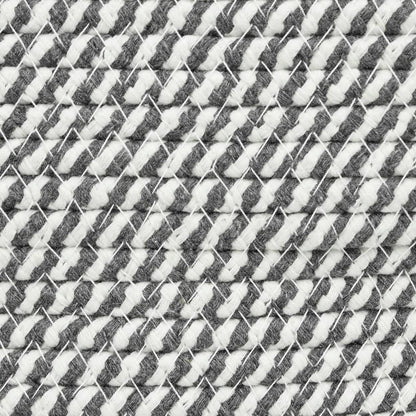 Storage Basket Grey and White Ø38x46 cm Cotton