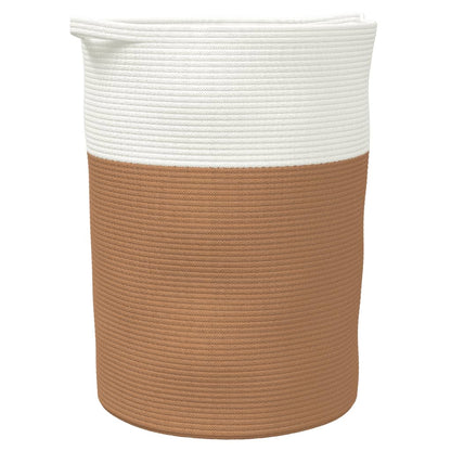 Storage Basket Brown and White Ø49x65 cm Cotton