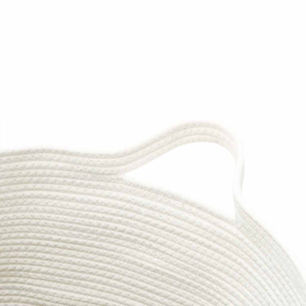 Storage Basket Black and White Ø49x65 cm Cotton