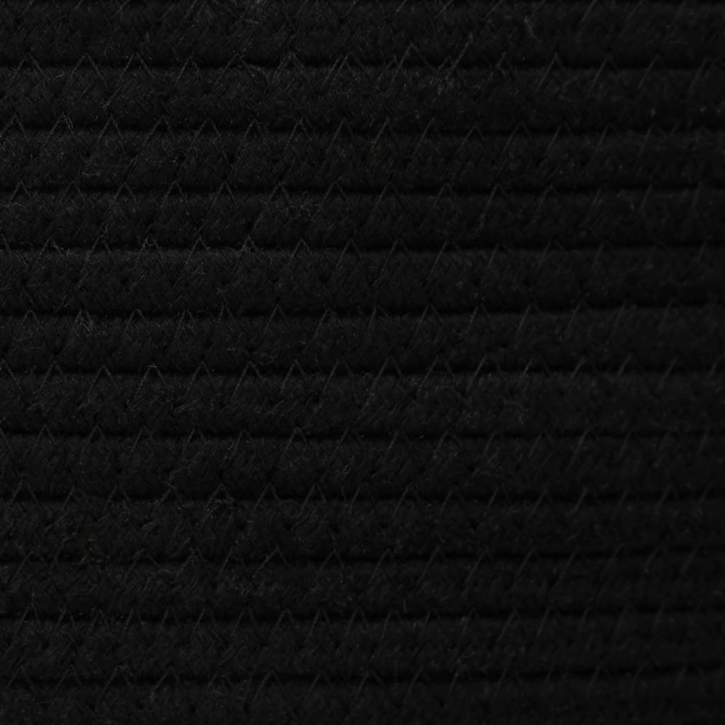 Storage Basket Black and White Ø49x65 cm Cotton