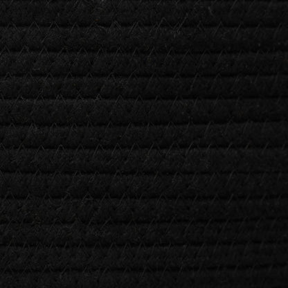 Storage Basket Black and White Ø49x65 cm Cotton