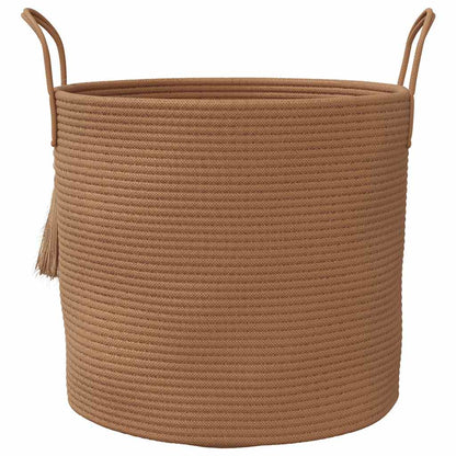 Storage Basket Brown Ø40x35 cm Cotton