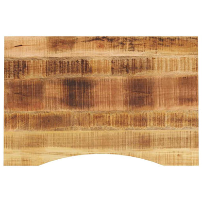Desk Top with Curve 80x50x2.5 cm Solid Wood Rough Mango